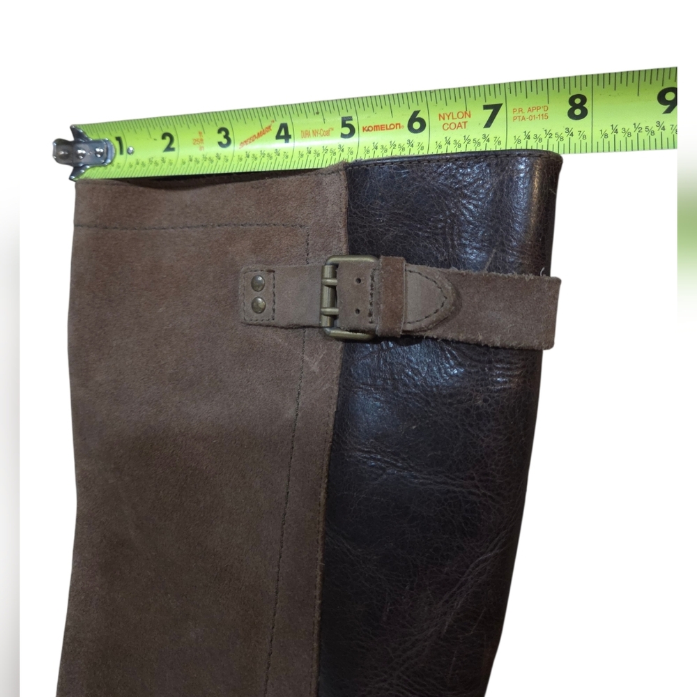 UGG Australia - Cydnee Tall Riding Boots w/ Crackled Leather Panels & Buckles - Picture 14 of 15